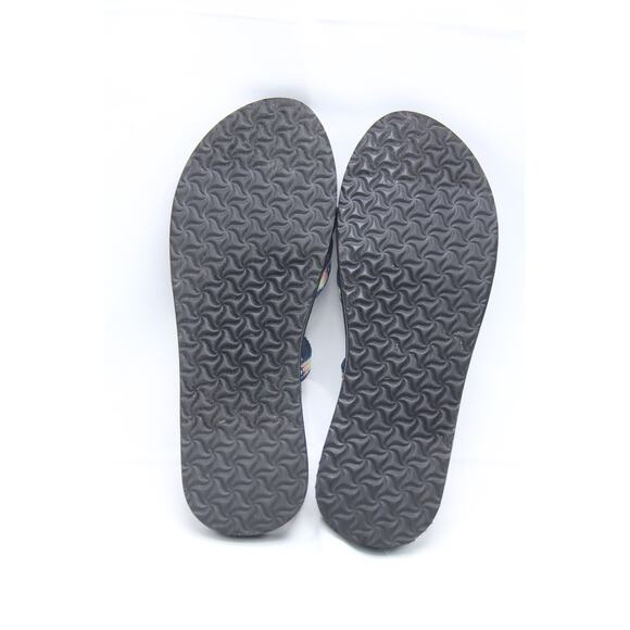 Teva Olowahu Sandals Womens 10 Blue Flip Flop Thong Southwestern Geometric 6840B - Picture 6 of 7